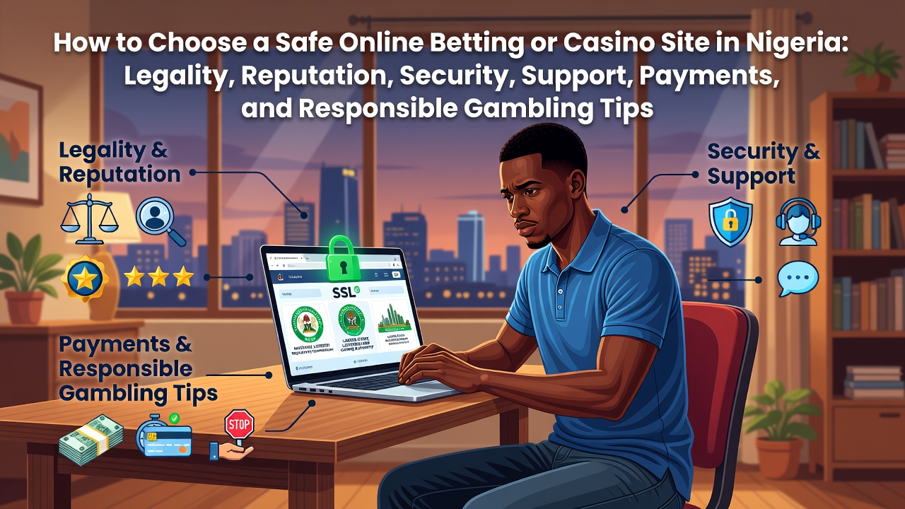 How to Choose a Safe Online Betting or Casino Site in Nigeria: Legality, Reputation, Security, Support, Payments, and Responsible Gambling Tips
